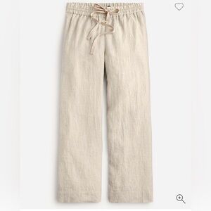J. Crew Women’s Petite Seaside Linen Wide Leg Pants, Flax Sz XXSP